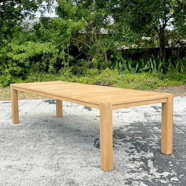 Early 21st Century Vintage Contemporary Blonde Dining Table For Sale - Image 5 of 11