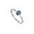 14k Gold Minimalist Oval Blue Sapphire Solitaire Ring With Twisted Band Size 6.5 For Sale - Image 4 of 15