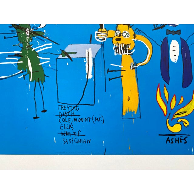 Jean Michel Basquiat Estate Offset Lithograph Pop Art Print " the Dingoes That Park Their Brains With Their Gum " 1988 For Sale - Image 9 of 12