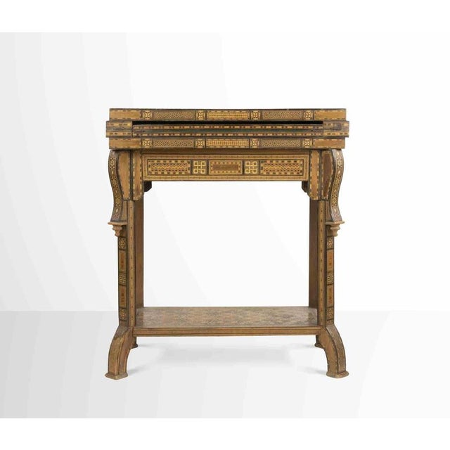 Vintage Wood Game Table with Inlaid Design, Italy, Early 20th Century For Sale - Image 5 of 9