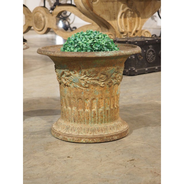Pair of Charles X French Cast Iron Jardiniere Pots From the Early 1800s For Sale - Image 16 of 18