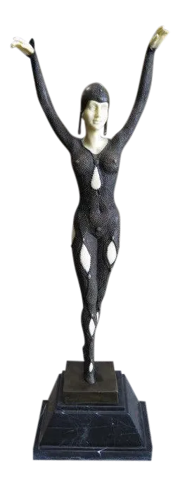 Art Nouveau Bronze Lady Dancing Sculpture