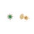 Not Yet Made - Made To Order 18k Gold Certified Green Emerald Solitaire Diamond Studs for Her- 2 Pieces For Sale - Image 5 of 9