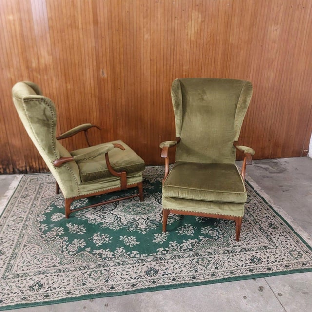 Mid-Century Modern Vintage Lounge Chairs by Paolo Buffa, 1950 For Sale - Image 3 of 8