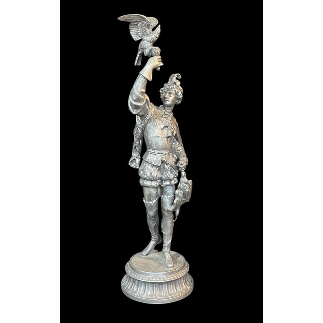 Metal Silver Spelter Statues For Sale - Image 7 of 9