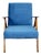 Vintage Blue Velvet VAR B-310 Chair in Dark Wood, 1960s For Sale
