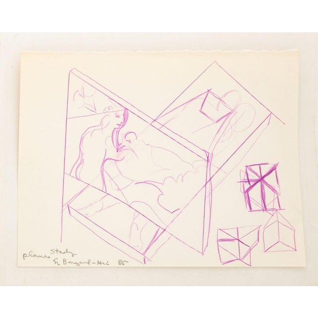 Eva Bouzard-Hui Surrealist Mixed Media, 11 For Sale - Image 13 of 15