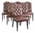 Chesterfield Dining Chairs in Cowhide Leather, Set of 6 For Sale