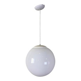 1950s Minimalist Round Glass Ball Fixture For Sale