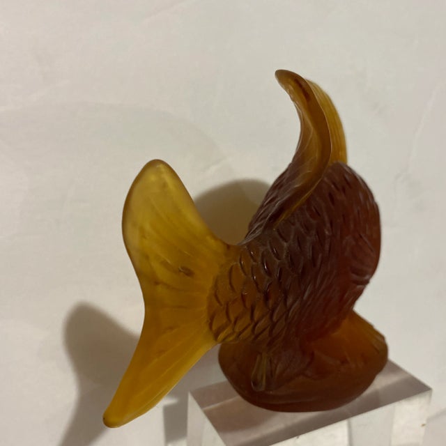 Figurative 20th Century Satin Glass Koi Gold Fish Figurine For Sale - Image 3 of 9