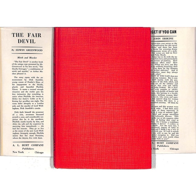 GREENWOOD, Edwin [311] pp. A.L. Burt Company, Publishers 1931 7 5/8" x 5 3/8"