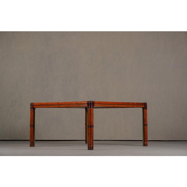 Vintage Square Dining Table in Burl Elm by Alberto Smania for Studio Smania Interni, Italy, 1960s For Sale - Image 4 of 9