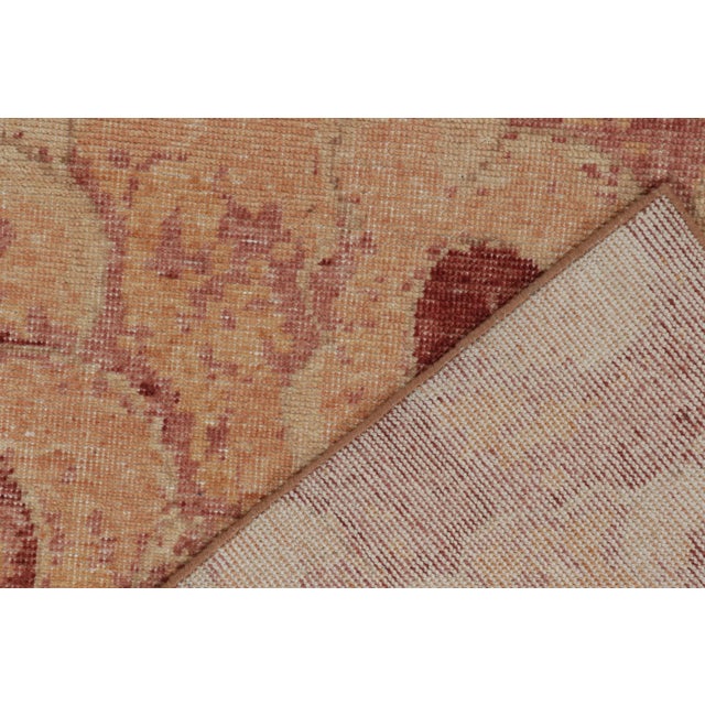 Distressed Style Modern Rug in Red & Gold Abstract Pattern by Rug & Kilim For Sale In New York - Image 6 of 6