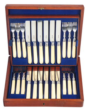 Silver Cutlery Service by Henry Wilkinson, 1872, Set of 24