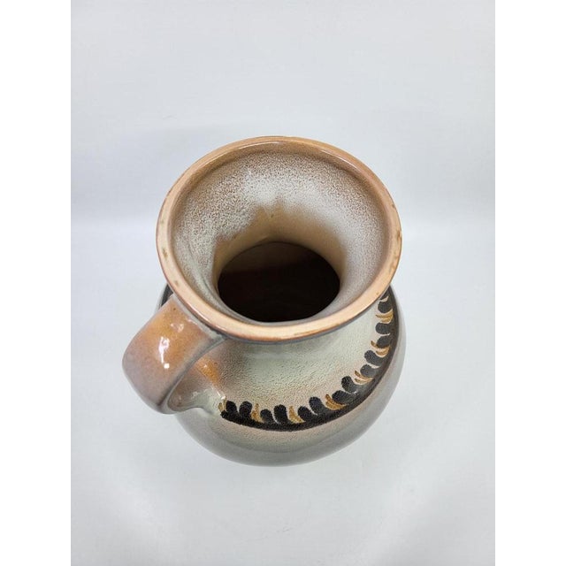 1950s Vintage Hand-Decorated Ceramic Pitcher by Jean De Lespinasse, 1950s For Sale - Image 5 of 14