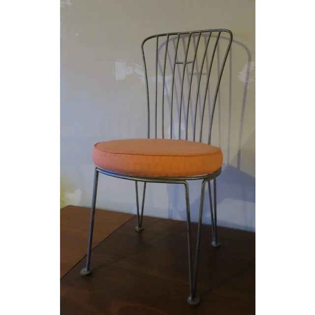 Orange Vintage Cast Iron Garden Chair For Sale - Image 8 of 8