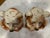 19th Century Antique Pair Bo’Ness Wally Spaniel Mantel Dogs - Staffordshire Style Scottish Pottery W/Glass Eyes & Gilt Details - 12.5” See Pics! For Sale - Image 9 of 12