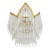 Vintage Tiered Glass Rod Chandelier – Dramatic Shadow Light For Sale