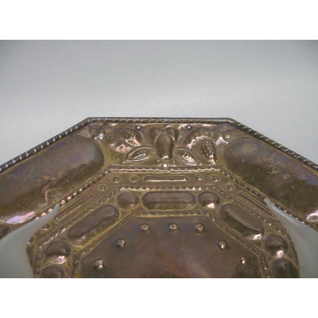 Vintage Art Nouveau Wall Lamp in Patinated Brass, 1890s For Sale - Image 13 of 17