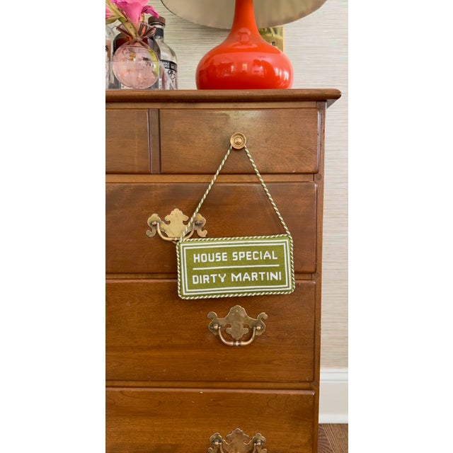 Traditional House Special - Dirty Martini Needlepoint Sign For Sale - Image 3 of 3