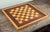 English Vintage 24" Hand Made Solid Wood Chess Board With Mixed Hardwoods For Sale - Image 3 of 9