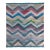 Modern Geometric Wool Kilim Blue White Multicolor Chevron Pattern by Rug & Kilim For Sale