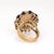 1960s Angel Skin Coral Lapis Lazuli Ring Vintage 14k Gold Cocktail Jewelry, Size 7.75 For Sale In Los Angeles - Image 6 of 7