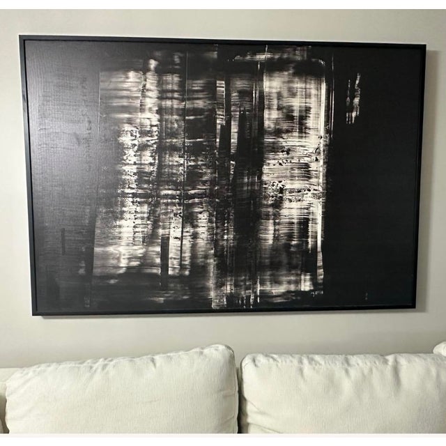 Koen Lybaert layers black and white pigments over a dark ebony background, creating innumerable subtle shades of grey...