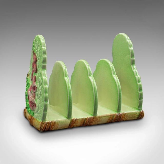 1940s Vintage Ceramic Decorative Breakfast Stand, English For Sale - Image 9 of 9