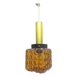 Vintage Figurative Glass Hanging Lamp, Poland, 1970s For Sale