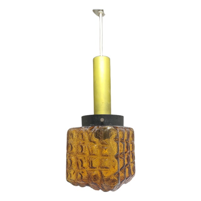 Vintage Figurative Glass Hanging Lamp, Poland, 1970s For Sale