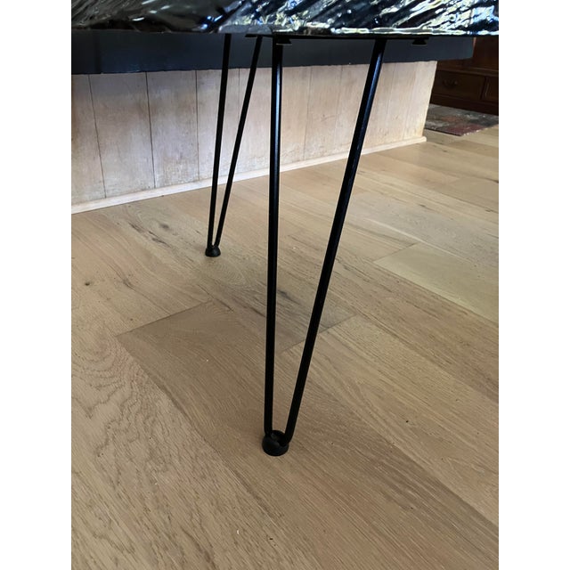 1960s Monumental 3-Inch Old-Growth Redwood Slab Coffee Table For Sale - Image 9 of 12