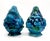 Ceramic 1960’s Inarco Blue Mood Indigo Fruit Topiary Salt and Pepper Shakers - Mid Century Modern, Retro For Sale - Image 7 of 10