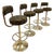 Vintage Swedish Cobra Barstools by Borje Johanson, 1970s, Set of 4 For Sale