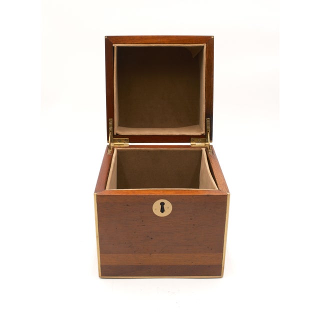 1990s Campaign Style Brass Trimmed Document Box For Sale - Image 5 of 12