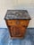 Antique Walnut Nightstand / Bedside Cabinet Featuring a Dark Marble Top and a Single Drawer Above a Cabinet Door For Sale - Image 4 of 9