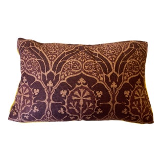 Morris & Co. Voysey Turkish Corner Pillow, Large Lumbar 15" X 22" For Sale