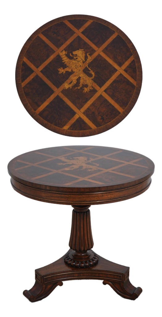Maitland Smith Round Inlaid Accent Table
