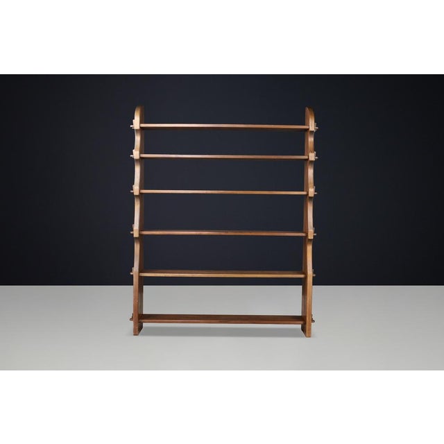 Handcrafted Wood Alpine Bookcase with Wedge Joinery, 1950s For Sale - Image 9 of 18