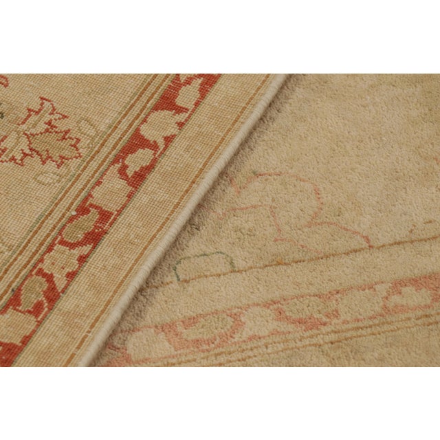Rug & Kilim’s Sultanabad Style Rug in Beige-Brown With Floral Patterns For Sale - Image 11 of 11