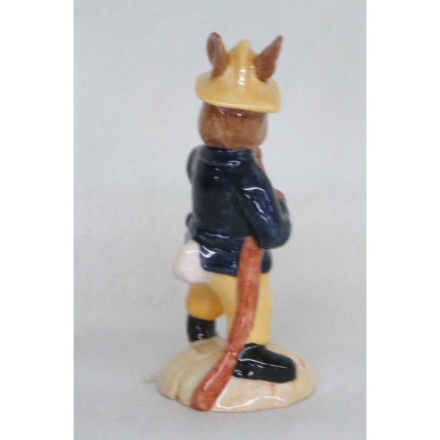1980s Royal Doulton Porcelain Db75 Fireman Bunnykins Bunny Rabbit Figurine For Sale - Image 5 of 9