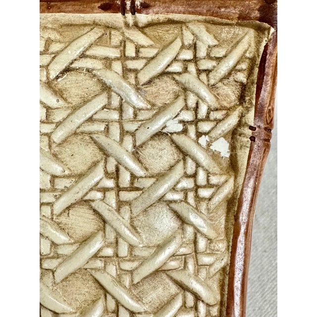 Ceramic Vintage Faux Bamboo Lidded Container For Sale - Image 7 of 10