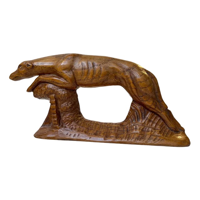 Antique Scandinavian Oak Greyhound For Sale