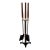 Mid 20th Century Wrought Iron, Brass and Wood Fireplace Tools by Seymour Manufacturing For Sale