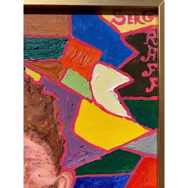 One-of-a-Kind Painting on Canvas "Crash Kennedy" by Serg Graff, Gold Frame, Coa For Sale - Image 4 of 10
