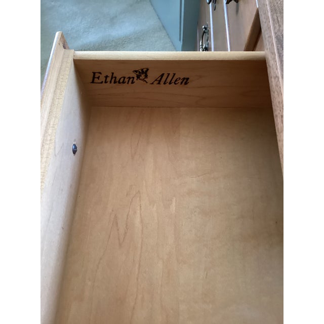 Mid-Century Modern Vintage 1970’s Ethan Allen Solid Maple Wood 6 Drawer Dresser/Credenza With Durable Laminate Top For Sale - Image 3 of 7