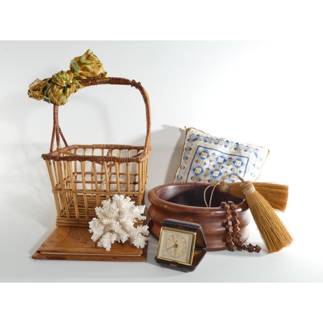 Introducing a Timeless Treasure: Vintage travel alarm clock in brass and faux snakeskin from "GW," Germany! Elevate your...