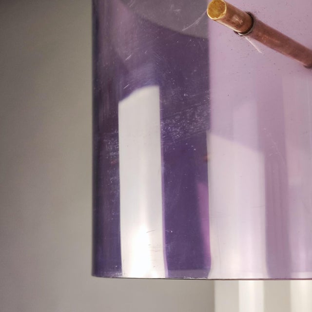 Vintage Floor Lamp with Purple Shade, 1970s For Sale - Image 5 of 9