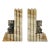 Vintage Mid-Century Modern Hand Carved Mexican Onyx and Marble Aztec or Mayan Bookends For Sale