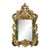 Vintage Rococo Style Gold-Plated Forest Green Framed Wall Mirror. For Sale